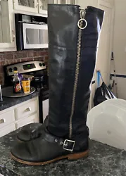 LADIES COACH JOLENE FULL LEATHER KNEE HIGH BOOTS Sz 9M SIDE ZIP. Retail was $300. Will ship Priority Mail.Please check...