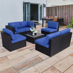 Exquisite rattan with strong toughness will also give you a good touch. - Sectional sofa for rearranging into different...