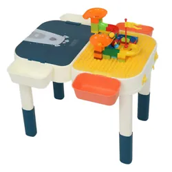 Easy to Assemble: With detailed instructions.Kids could assemble the Activity Table Set step by step easily. Multi...