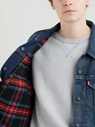 Lined with red-check flannel. The original jean jacket since 1967. Non-stretch denim. 100% Cotton. Style # 728900000....