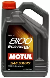 MOTUL 8100 Eco-nergy 5W-30 can be mixed with synthetic or mineral oils. Pour point ASTM D97 -36C / -33F. Viscosity...