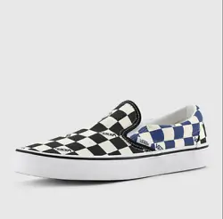 STYLE #:VN0A4U38WRT. The Big Check Classic Slip-On features sturdy low profile slip-on canvas uppers with an allover...