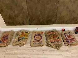 Lot Of 5 Vintage Potato Sacks Burlap. Condition is New old stock Found 50 in old warehouse