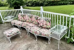 vintage Woodard wrought iron patio furniture chantilly rose sectional. Special edition A beautiful and highly sought...