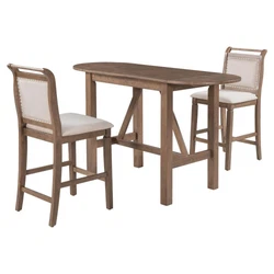 Built with unique back with handle and silver dots decoraction, this dining set provides a tasteful air of charm to...