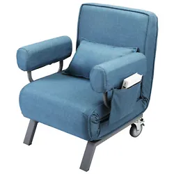 【3-IN-1 FOLDING ARMCHAIR】 This versatile folding armchair is easily converted into leisure sofa chair, lounger or...