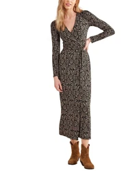 Color/pattern: black paisley terrace. Design details: Maxi length. Functional wrap. Please note: Size selections are...