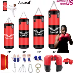 New Durable Exquisite Muay Thai MMA Boxing Heavy Punching Bag (Empty). 1 punching bag+ 9 Accessories. As we know,...