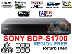 The region-free Sony BDP-S1700 is the newest and most economical model from Sonys new lineup. While this model is not...