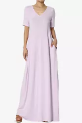 Maxi lenth dress, relaxed oversized fit, two hand pockets. Wear it with equally simple accessories - we suggest sandals...