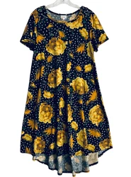 LuLaRoe Dress Carly Sz Small Casual Short Sleeve Hi Low hem. This LuLaRoe Carly dress is perfect for any occasion. The...