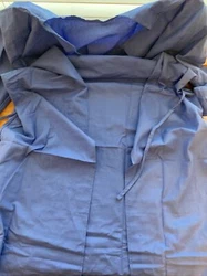Hospital Gown for Woman & Men, Cotton Unisex Patient - Blue.