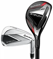 Taylormade Stealth Hybrid/Iron Combo Set 3H,4H 5-PW with KBS MT 85 Stiff Flex Steel Shafts(Hybrids are Graphite...