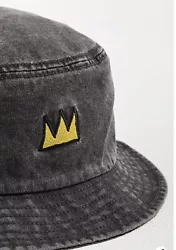 Urban Outfitters Basquiat Embroidered Crown Cotton Bucket Hat Cap NWOT $35Basquiat crown icon bucket hat crafted from...