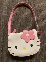 Sanrio Hello Kitty Small Shoulder Purse Bag- Pink Flower Bow Vintage approx 7.5