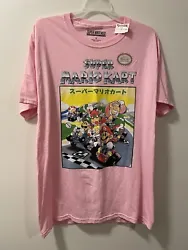 BRAND NEW W/ Tag Super Mario Kart Pink T-Shirt Graphic Print - Size Small.