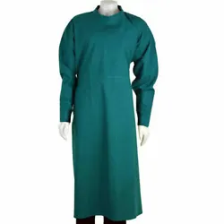 Full barrier protection on the arms and the body. Premium Quality Reusable Surgical Gown with Long Sleeves, Regular Fit...
