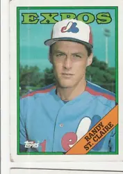 1988 Topps Baseball Card #279 Randy St. Claire Expos