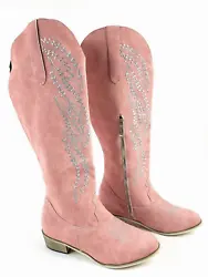 ZILVER Pink Embroidered Cowboy Boot Womens Size 11