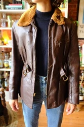 Vintage 1950’s Womans Leather Motorcycle Jacket. Amazing woman’s 1950s leather motorcycle jacket. Size SM. In fair...