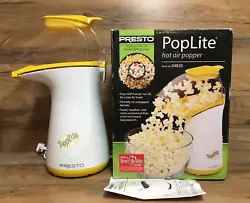 PRESTO - POPLITE HOT AIR POPCORN POPPER. USED - VERY CLEAN - COMPLETE - BOX - DIRECTIONS # 04820. Kettle Popcorn Maker....