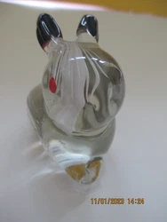 MINIATURE ANIMAL PAPERWEIGHT RABBIT 2 INCHES TALL.