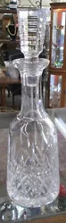 Beautiful pre-owned Waterford Crystal wine decanter with stopper that is approx 13