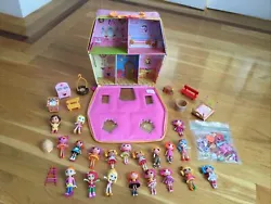 Huge lot of LALALOOPSY toys:- Mini Doll figures, each measuring 3 inches in height-Carrying Case/ Storage Case/...