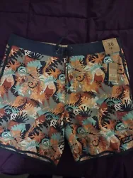 Brand New Patagonia Mens Swim Trunks Waist 38 Leg 18 Boardshorts Great Look!! Ships Fast and free!!