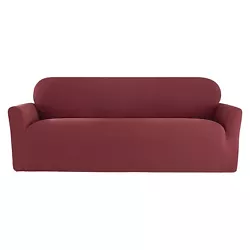 Protect your sofa without compromising on elegance by adding the Wine Stretch Twill Sofa Slipcover by Sure Fit. Its a...