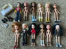 11 - Bratz 2001 Girl Dolls And 1 - 2003 Boy Doll.