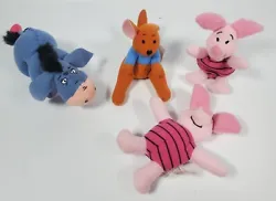 McDonalds Winnie The Pooh Plush Toys Set Of 4 Eeyore Piglet Roo Wire Poseable.