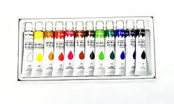 Set Includes one 12ml tube of each of the following colors This rainbow of vibrant acrylic colors are easy to use and...