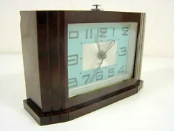 Beautiful French Art Deco Bakelite Alarm Clock from DEP 1930s, Good condition, small lack in the upper rear corner,...