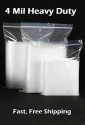 You are buying new, top quality heavy duty reclosable zip seal bags. Premium quality clear resealable 100% polyethylene...