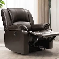 【Well-designed Manual Recliner】 The headrest is filled with high-density cotton, and the armrests as well as the...