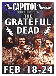 ARTIST RENDITION. ARTIST RENDITION. THE CAPITOL THEATRE. GRATEFUL DEAD. BEING REPRESENTED AS THE ORIGINAL. PORT CHESTER...