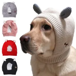 Material: Knitted. Features: Rabbit Ear Design, Cute, Pet Supplies. 1pc Dog Warm And Windproof Hat. The cap is suitable...