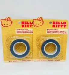 Lot of 2 Sanrio Hello Kitty Patterned Washi Tape Rolls. 45ft per package. 