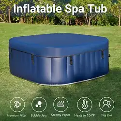 1 x Inflatable Hot Tub. 1 x Hot Tub Cover. COZY & DURABLE: This heated above ground pool is made of quality PVC...
