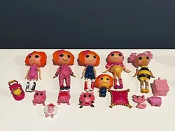 Mini Lalaloopsy Dolls Lot and Accessories. Condition is Used. Shipped with USPS Ground Advantage.