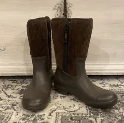 The Original Muck Boot Company Brown Corduroy Short Rubber Boots Women’s 6.