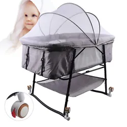 Function: with roller, with mosquito net, folding, portable. Swing the Angle gently. Bed cover material: linen. The net...