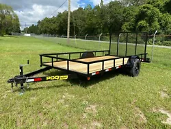 WE HAVE 6X12 AND 6X14 SINGLE AXLE TRAILERS AVAILABLE. PDQ EQUIP & TRAILER MFG - DUNNELLON, FL. READY TO GO!