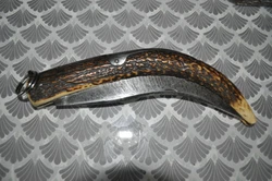 VEND JOLIE COUTEAU ANCIEN MANCHE BOIS DE CERF.