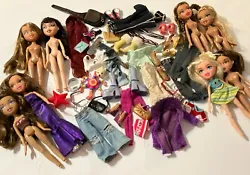 Bratz doll clothing lot with shoes, purses bags, tops pants, skirts and accessories 8 dolls!!!!