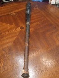 Looks pretty well used. I dont see any cracks at all. Needs new tape. Since its a used wood bat we can guarantee for...