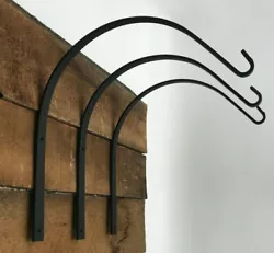Handmade Wrought Iron Arched Hook, ideal for hanging plants and decor. All hooks can easy hold over 35 lbs. Finish:...