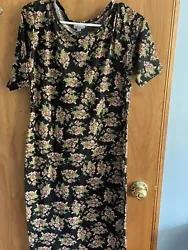 LuLaRoe Medium black Floral Unicorn!! Worn only for a pop up party!. Black base with beautiful floral pattern Only worn...