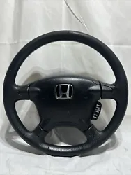 2002-2006 Honda CRV Complete Steering Wheel Black USED/GOOD CONDITIONIF YOU HAVE ANY QUESTIONS, COMMENTS, OR CONCERNS...